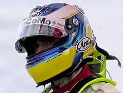 Björn Wirdheim mit einem Arai-Racing-Helm