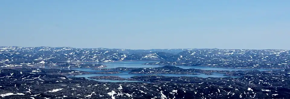 Der Blåsjø vom Berg Snønuten (1604 moh.) aus gesehen, Blick nach Süden, 2010