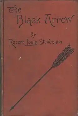 Einband der Erstausgabe von The Black Arrow bei Cassell, London 1888