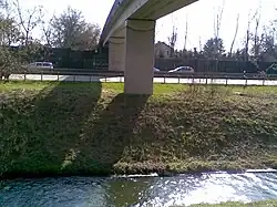 Hebammenbrücke von der Pankeseite aus