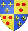 Das Wappen der Linie Courtenay-Chevillon im 17. und 18. Jahrhundert.