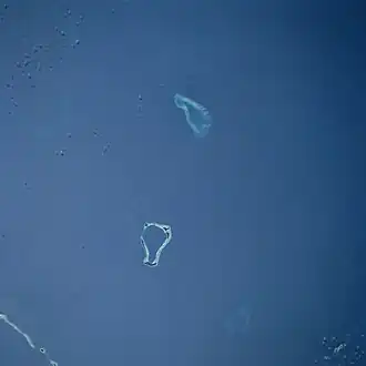 Speakers Bank im oberen linken Teil, nur schwach zu erkennen – östlich und südöstlich liegen Blenheim Reef und Salomon Islands