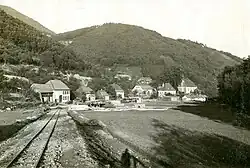 Blick auf den Bahnhof Urbeis im Bau