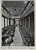 Innenraum der Triebwagen mit Thonet-Drehsesseln