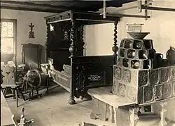 Bauernstube der Ausstellung um 1920