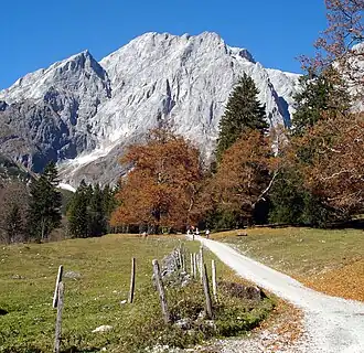 Blick vom Riedingtal auf den Großen Bratschenkopf von Südosten