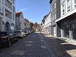 Blick vom Standort der ehemaligen Norderpforte in Richtung Nordertor