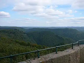 Eiterberg, in Bildmitte hinten vom Weißenberg aus