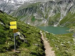 Blick von der Hütte zum Kratzenbergsee