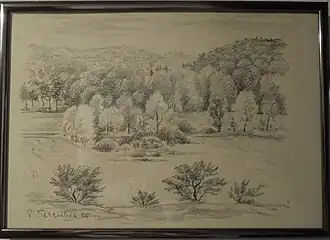 Bleistiftzeichnung auf Zeichenpapier