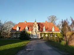 Blick zum Gutshaus in Groß Lüdershagen