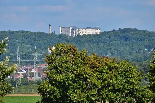 Das Areal auf einer Bergkuppe über Sindelfingen