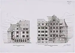 Giebel zur Wakenitzmauer und zur Kanalstraße