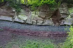 Keuperaufschluss an der Bodenmühlwand (Geotop 462A001)