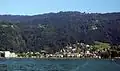 Pfänder mit Bregenz vom östlichen Bodensee aus
