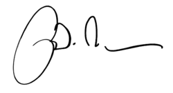 Die Unterschrift Bodo Wartkes