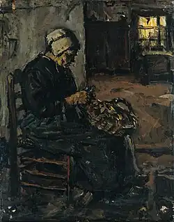 Suze Robertson (1922): Kartoffeln schälende Bauersfrau, Rijksmuseum.