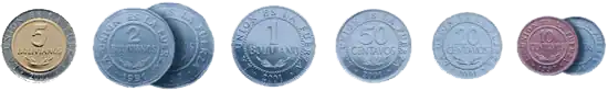 Bolivano- und Centavo-Münzen