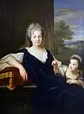 Marie Christine de Noailles mit ihrer Tochter Marie Adélaïde, um 1704