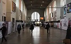 Geräumte Halle des Bonatzbaus, Oktober 2019