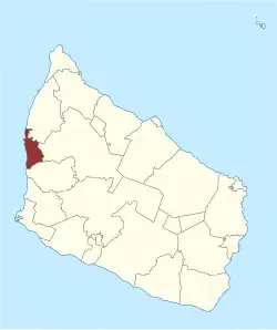 Lage des Hasle Sogn in der Bornholm Kommune