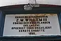 Erinnerungstafel zur Turmerrichtung im Jahre 1880