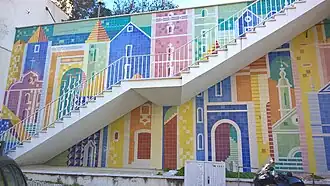 Fliesenkunstwerk, 1956–57