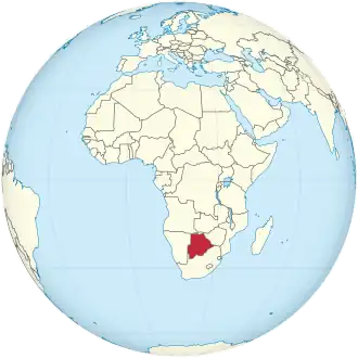 Lage von Botswana
