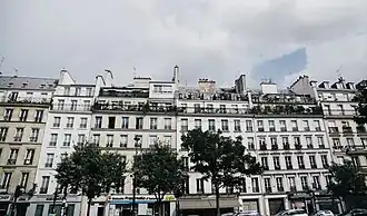 Häuserfassaden am Boulevard du Temple