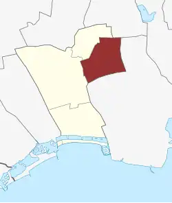 Lage des Brøndbyøster Sogn in der Brøndby Kommune