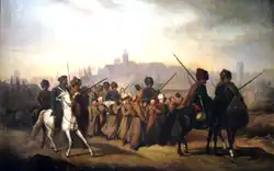 „Branka“ (Einberufung von jungen Polen in das russisch-kaiserliche Heer 1863. Gemälde von Aleksander Sochaczewski)