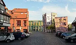 Blick vom Ackerhof auf die Schlossarkaden (2011)
