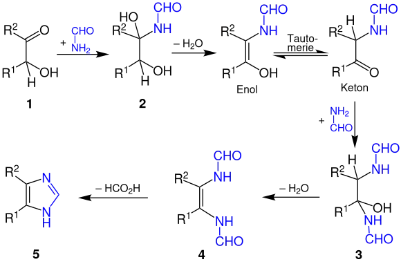 Bredereck-Synthese – Reaktionsmechanismus