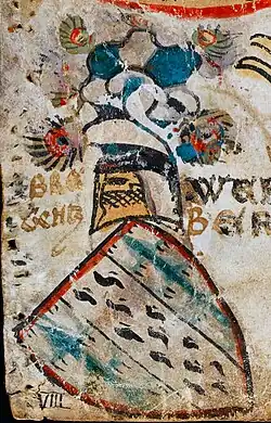 Wappen der Grafen von Bregenz in der Zürcher Wappenrolle, ca. 1340 (Original)