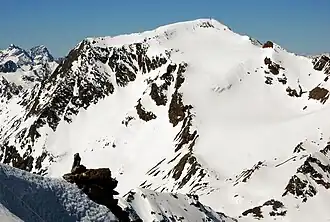 Der Breite Grießkogel mit dem Grieskogelferner von Osten