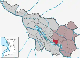 Stadt Bremen, Stadtteil Östliche Vorstadt hervorgehoben