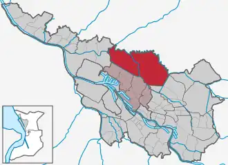 Stadt Bremen, Stadtteil Blockland hervorgehoben