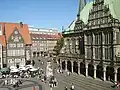 Bremen, Marktplatz mit Rathaus