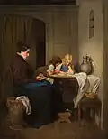 Brief an Emilie, Öl auf Holz, 1834, Carl Kreul