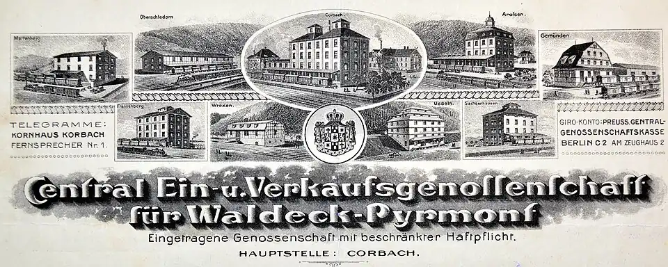 Briefkopf – Zentrale Ein- und Verkaufsgenossenschaft Waldeck-Pyrmont