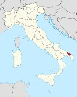 Lage innerhalb Italiens