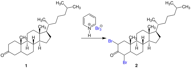 Bromierung eines 3-Ketosteroids