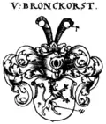 Stammwappen derer von Bronckhorst (spiegelverkehrt)