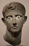 Bronzekopf des Augustus aus Meroe, der wahrscheinlich nach einem Feldzug der Kandake Amanirenas dorthin gelangte