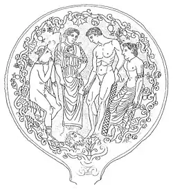 Turms (links), Menrva, Umaele, Aplu und ein sprechender Kopf