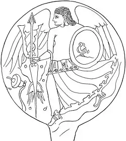 Menrva mit Flügel, Blitz, Schild und Eule (3.&nbsp;Jahrhundert v.&nbsp;Chr.)