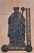 Bronzeplatte Konrads im Würzburger Dom