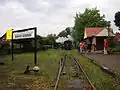 Bahnhof mit rangierender Museumseisenbahn