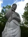 Carl Gutknecht (1878–1970) Bildhauer, Frauenfigur von 1956, Friedhof am Hörnli