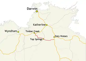 Übersichtskarte Buchanan Highway